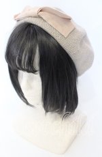 画像1: m petit by misako / AMリボンサーモベレー  ベージュ O-25-08-29-039-LO-AC-YM-ZT511 (1)
