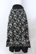 Kurumi Collaboration / グレイスフルコルセット風ロングスカート L クロ O-25-08-30-001-LO-SK-OW-OS