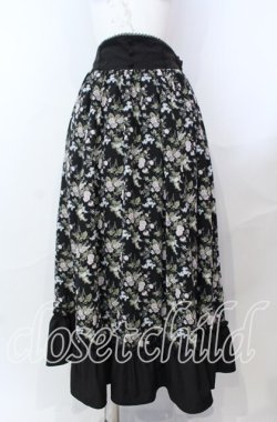 画像1: Kurumi Collaboration / グレイスフルコルセット風ロングスカート L クロ O-25-08-30-001-LO-SK-OW-OS