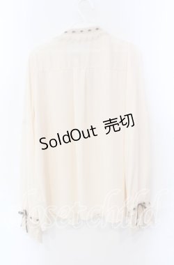 画像3: axes femme / はしごレース使いブラウス L キナリ O-25-08-30-032-AX-BL-OW-OS