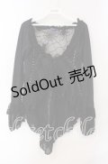 Qutie Frash / ホックデザイン蜘蛛メッシュカーディガン  ブラック O-25-08-30-040-QU-TO-OW-OS