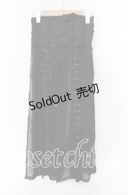 画像1: Qutie Frash / シフォンラップコルセット  ブラック O-25-08-30-043-QU-SK-OW-OS