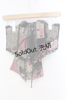 画像3: Qutie Frash / ちりめんリボン帯コルセット  ブラック O-25-08-30-044-QU-TO-OW-OS
