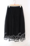 Franche Lippee / ドットチュールスカート M クロ O-25-08-30-045-LO-SK-OW-OS
