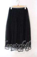 画像1: Franche Lippee / ドットチュールスカート M クロ O-25-08-30-045-LO-SK-OW-ZT064 (1)