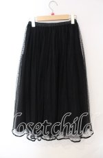 画像2: Franche Lippee / ドットチュールスカート M クロ O-25-08-30-045-LO-SK-OW-ZT064 (2)