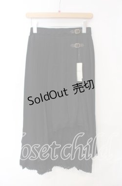 画像1: axes femme / アシメプリーツロングスカート M クロ O-25-08-30-046-AX-SK-OW-OS