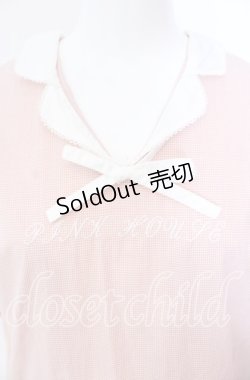 画像2: PINK HOUSE / 刺繍入りチェックロングワンピース  ピンク O-25-08-30-005-LO-OP-OW-OS