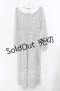 Ank Rouge / 丸襟グレンチェックワンピース M グレー O-25-08-30-053-CA-OP-OW-ZT1014U