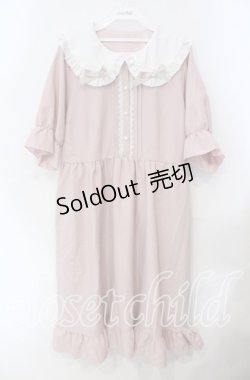 画像1: DearMyLoveWhip / 丸襟リボンワンピース 4L ピンク O-25-08-30-055-LO-OP-OW-OS