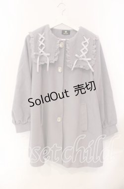 画像1: Rojita / レースアップカラーAラインコート F グレー O-25-08-30-056-LO-CO-OW-OS