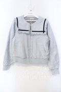 axes femme POETIQUE / セーラーブルゾン M ブルーグレー O-25-08-30-059-AX-JA-OW-OS