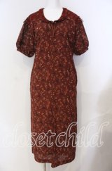 PINK HOUSE / プチリボン使い花柄ワンピース  アカ O-25-08-30-006-LO-OP-OW-ZT078