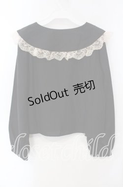 画像2: evelyn / 襟レースブラウス F クロ O-25-08-30-065-LO-BL-OW-OS