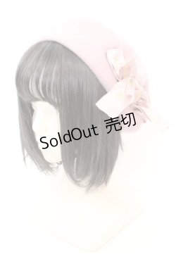 画像1: LIZ LISA / リボンベレー帽  ピンク O-25-08-30-1005-LO-AC-OW-OS