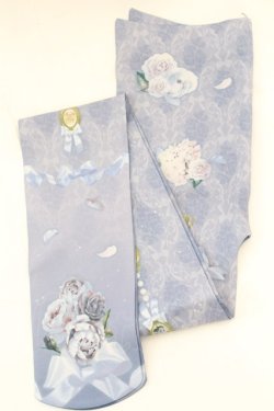 画像1: Angelic Pretty / Rose Museumタイツ  ブルー O-25-08-30-1023-AP-ZA-IG-OS