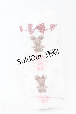 画像1: BABY,THE STARS SHINE BRIGHT / くみゃちゃんのSweet Heart Check柄オーバーニーソックス  シロ O-25-08-30-1027-BA-ZA-IG-ZT487-F003