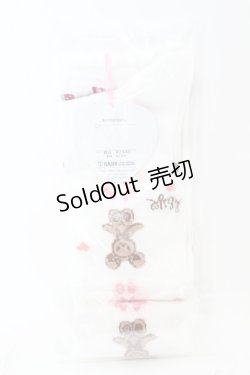 画像2: BABY,THE STARS SHINE BRIGHT / くみゃちゃんのSweet Heart Check柄オーバーニーソックス  シロ O-25-08-30-1027-BA-ZA-IG-ZT487-F003