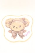 BABY,THE STARS SHINE BRIGHT / くまくみゃちゃんのおかおタオルハンカチ  シロ×ミルクティ O-25-08-30-1029-BA-ZA-IG-OS