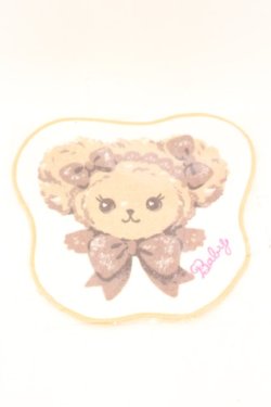 画像1: BABY,THE STARS SHINE BRIGHT / くまくみゃちゃんのおかおタオルハンカチ  シロ×ミルクティ O-25-08-30-1029-BA-ZA-IG-OS