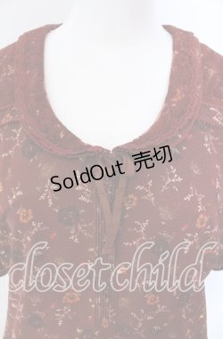 画像2: PINK HOUSE / プチリボン使い花柄ワンピース  アカ O-25-08-30-006-LO-OP-OW-ZT078