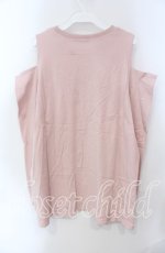 画像2: axes femme POETIQUE / 刺繍オフショルロンＴ  ピンク O-25-08-30-069-AX-TS-OW-ZH (2)