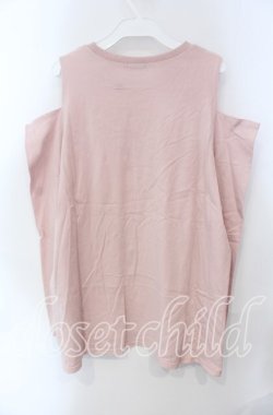 画像2: axes femme POETIQUE / 刺繍オフショルロンＴ  ピンク O-25-08-30-069-AX-TS-OW-OS