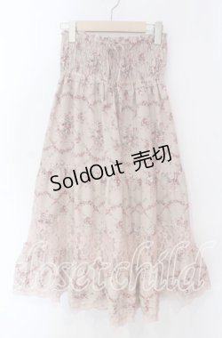 画像1: axes femme / 花柄2WAYシャーリングワンピース M ピンク O-25-08-30-071-AX-OP-OW-OS