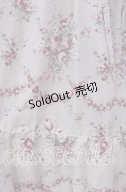 画像2: axes femme / 花柄2WAYシャーリングワンピース M ピンク O-25-08-30-071-AX-OP-OW-OS