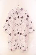 Ank Rouge / 総柄シャツワンピース M ピンク O-25-08-30-072-CA-OP-OW-OS