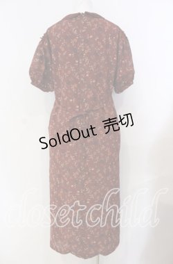 画像4: PINK HOUSE / プチリボン使い花柄ワンピース  アカ O-25-08-30-006-LO-OP-OW-ZT078