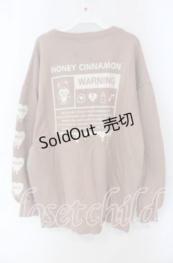 画像3: Honey Cinnamon / HONEY BOYptトレーナー F ベージュ O-25-08-30-074-LO-TO-OW-ZT028