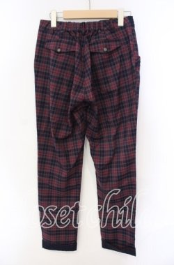 画像3: axes femme / レース配色チェックパンツ M ワイン O-25-08-30-076-AX-PA-OW-OS