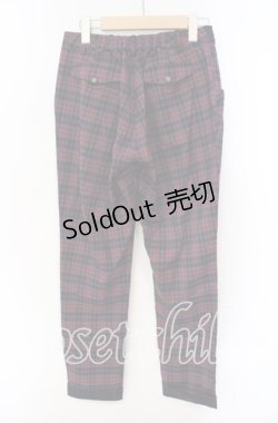 画像3: axes femme / レース配色チェックパンツ M ワイン O-25-08-30-076-AX-PA-OW-ZT272