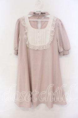 画像1: Ank Rouge / ヨーク切替チョーカーデザインカットワンピース M ピンク O-25-08-30-077-CA-OP-OW-OS