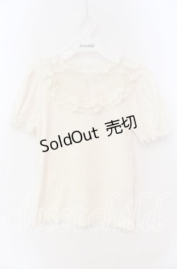 画像1: Ank Rouge / デコルテレース切り替えテレコトップス M アイボリー O-25-08-30-078-CA-TO-OW-OS