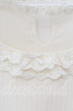 画像2: Ank Rouge / デコルテレース切り替えテレコトップス M アイボリー O-25-08-30-078-CA-TO-OW-OS