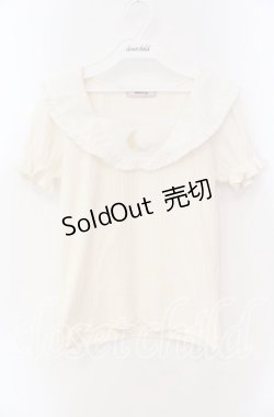 画像1: Ank Rouge / 三日月くりぬきテレコトップス F アイボリー O-25-08-30-079-CA-TO-OW-OS