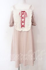 Ank Rouge / ヨークスピンドルオフショルカットワンピース M ピンク O-25-08-30-081-CA-OP-OW-ZT069