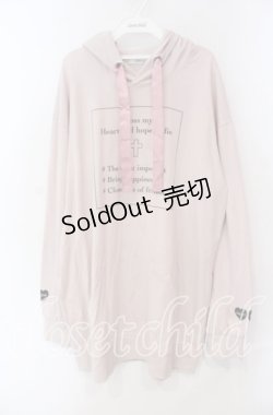 画像1: Ank Rouge / プリントロングパーカー M ピンク O-25-08-30-082-CA-TO-OW-OS
