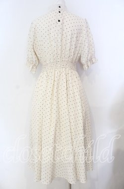 画像3: m petit by misako / 梨地水玉切り替えワンピース M アイボリー O-25-08-30-007-LO-OP-OW-OS