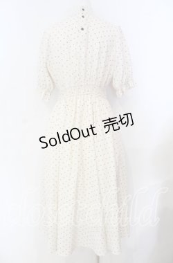画像3: m petit by misako / 梨地水玉切り替えワンピース M アイボリー O-25-08-30-007-LO-OP-OW-OS