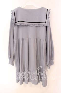 画像2: axes femme POETIQUE / セーラーロングカットカーディガン M ブルー O-25-08-30-086-AX-TO-OW-OS