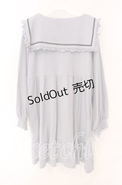 画像2: axes femme POETIQUE / セーラーロングカットカーディガン M ブルー O-25-08-30-086-AX-TO-OW-OS