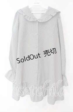 画像1: Ank Rouge / チェックセーラーミニワンピース M クロ O-25-08-30-090-CA-OP-OW-OS