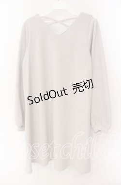 画像3: Amavel / はしごレースリボンAラインワンピース F グレー O-25-08-30-091-CA-OP-OW-OS