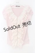 Ank Rouge / ラッフルフリルトップス M ピンク O-25-08-30-092-CA-TO-OW-OS
