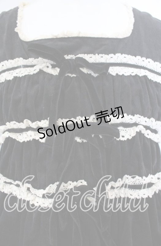 画像2: metamorphose / 別珍袖付ジャンパースカート  クロ O-25-08-30-008-ME-OP-OW-OS (2)