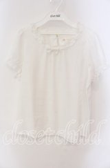 Ank Rouge / リボンフリルプルブラウス M シロ O-25-08-30-094-CA-BL-OW-ZT180