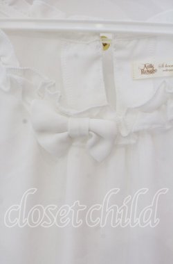 画像2: Ank Rouge / リボンフリルプルブラウス M シロ O-25-08-30-094-CA-BL-OW-OS